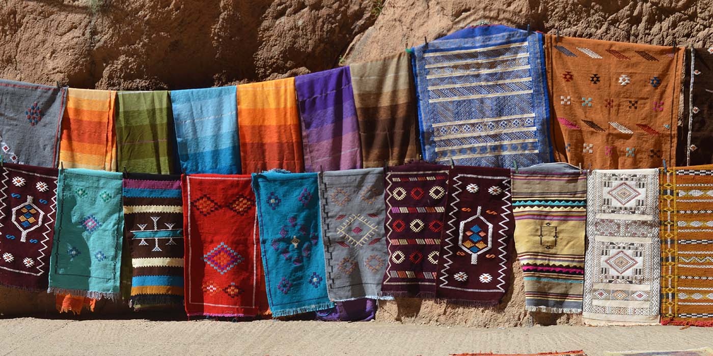 Todgha Gorge, Morocco, Berber rugs