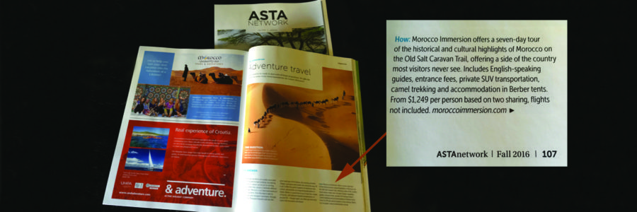 adventure travel, morocco immersion, ASTA Network